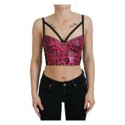 Leopardmønstret Bustier Korsett Topp