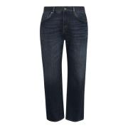 Marineblå Straight Leg Jeans