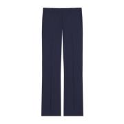 Virgin Wool Straight Leg Bukser Navy