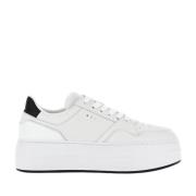 Hvite Skyskraper Sneakers Urban Chic