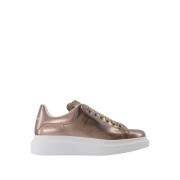 Beige Skinn Oversized Sneakers