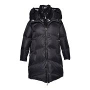 Down jacket in black nylon