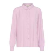 Langermet Skjorte Bluser Dawn Pink