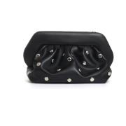 Svart Sølv Studs Clutch