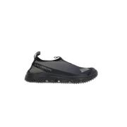 Svarte Slip-On Sneakers med 3D Mesh