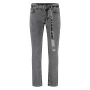 Skinny Jeans med Logo Print