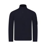 Half Zip Strikk i Marineblå