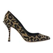 Leopard Lurex Hæler Pumps Sko