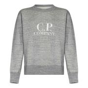 Grå Sweatshirt Aw24 Elegant Logo Broderi