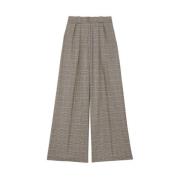 Marlène Houndstooth Wide-Leg Bukser