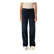 Wide Leg Jeans med Mid Waist