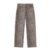 Leopard Print Denim Jeans