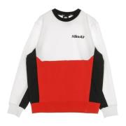 Herre Crewneck Sweatshirt i Hvit/Rød/Svart