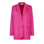 Elegant Blazer i Fuchsia Rød