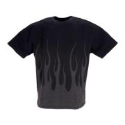 Flames Tee Svart Herre T-Skjorte