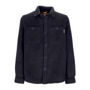 Svart Fleece Overshirt Langermet Skjorte