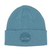 Blå 3D Broderi Beanie Lue