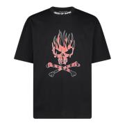 Skull Print Tee Svart/Rød