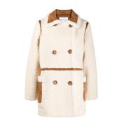 Chloe Faux Shearling Lang Kåpe