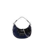 Svart skinn Crossbody veske Moonrock N Roll