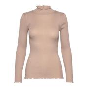 Beige Turtleneck med Lyrex Topp