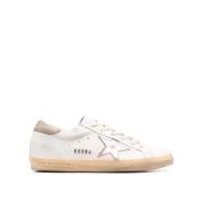 Hvite Skinn Casual Sneakers