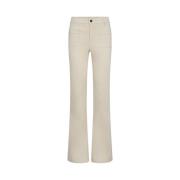 Ann Charlotte Flare Jeans Ecru Undone