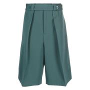 Grønn Ull Casual Elegant Shorts