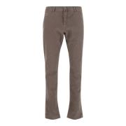 Slim Fit Beige Stretch Bomull Bukser