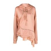 Beige Casual Sweatshirt Bomull Viskose