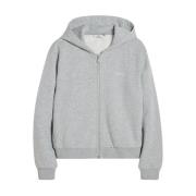 Grå Regular Zip Hoodie