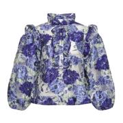 Lilla Blomsterbluse