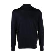 Navy Blue Merino Wool Sweater