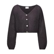 Kort Mohair Cardigan Svart