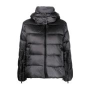 Elegant Svart Puffer Dunjakke