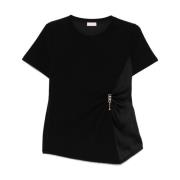 Svart Jersey Crew Neck T-skjorte