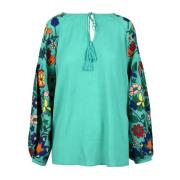 Aqua Bluse for Kvinner