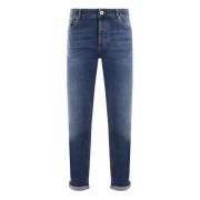 Blå Bomull Denim Regular-Fit Jeans