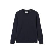 Blå Tonal Sweatshirt med Encore Broderi