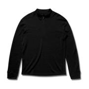 Sort Panos Emporio Wool/Bamboo Half Zip Sweater Genser Half-Zip