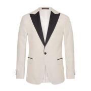 Klassisk Smoking Blazer med Spisse Revers