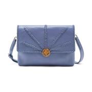 Vevd skinn crossbody veske