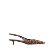 Brune Slingback Pumps Elegant Stil