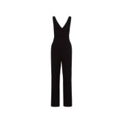 Svart V-hals Jumpsuit