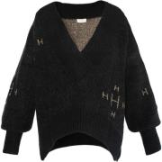 Elegant V-Neck Sweater - Jet Black