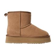 Teddy Boot i Tan Semsket skinn