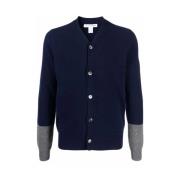 V-hals Cardigan i Navy/TopGray