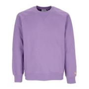 Lilla/Gull Crewneck Sweatshirt Lang Erme