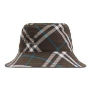 Stilig Check Bucket Hat for Menn