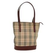 Pre-owned Beige lerret burberry tote